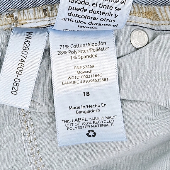 Wonder Nation Girl's Blue Denim Cuffed Jean Shorts size 18 - Picture 9 of 10